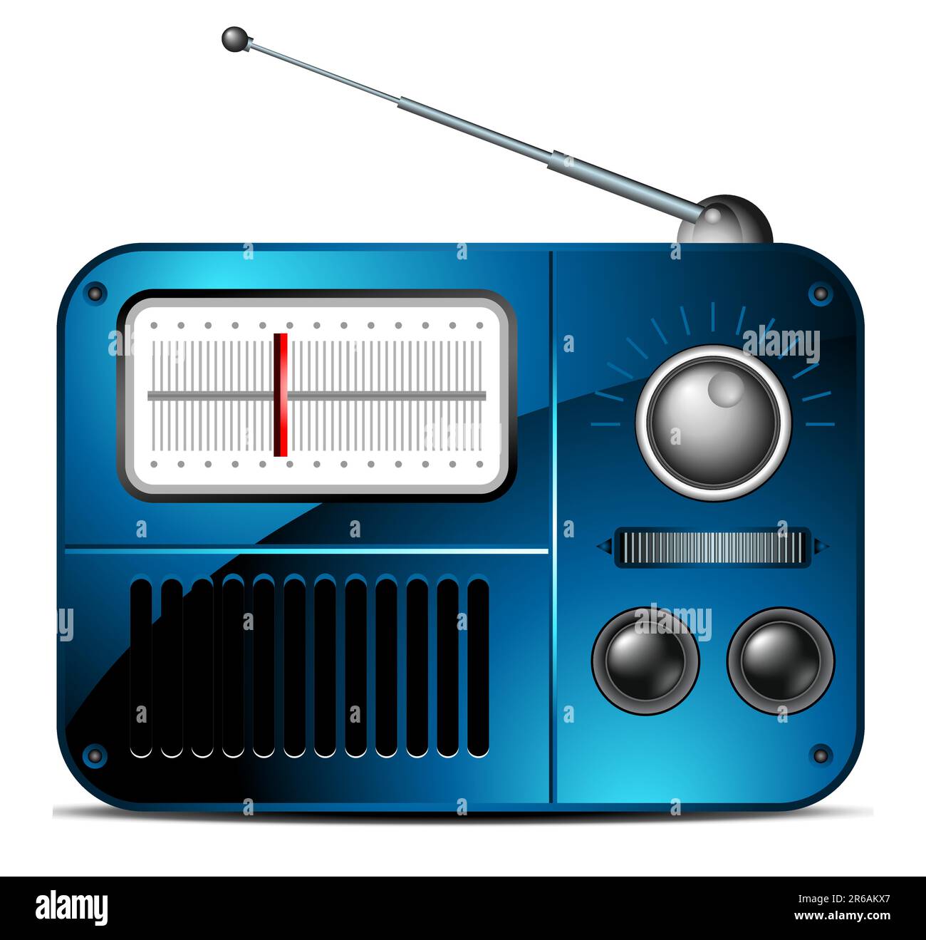 Vecchia icona della radio FM, questa illustrazione può essere utile come lavoro di progettazione Illustrazione Vettoriale