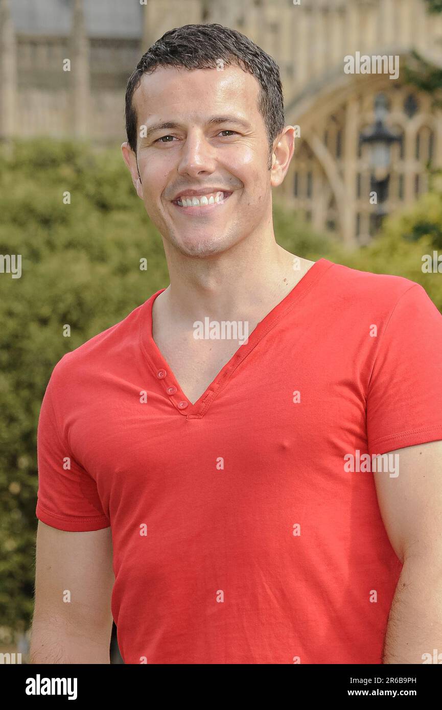 Lee Latchford Evans partecipa alla 'Better Breakfast Campaign' Photocall' tenutasi a Cromwell Green a Londra. Credito: Euan Cherry Foto Stock