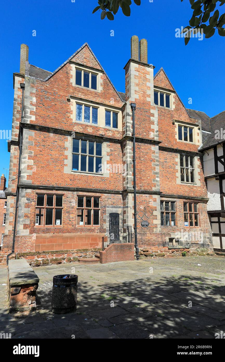 La Rowley's House e la Rowleys Mansion sono un edificio classificato di grado II* nel centro della città, Shrewsbury, Shropshire, Inghilterra, Regno Unito Foto Stock