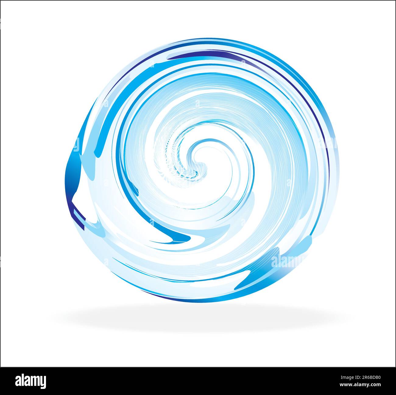 Icona sfera in vetro astratto blu Illustrazione Vettoriale