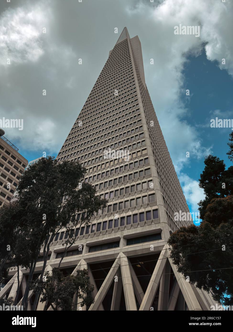 Simbolo di San Francisco, il Transamerica Building, California, Stati Uniti. Foto Stock