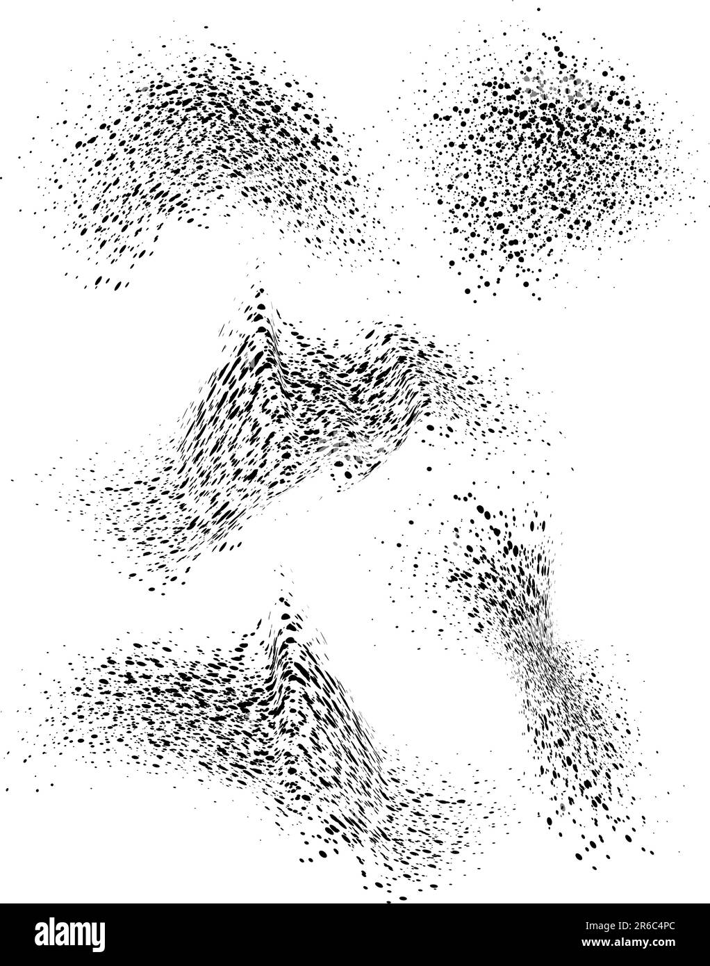 onda di mezzitoni astratta in bianco e nero Illustrazione Vettoriale