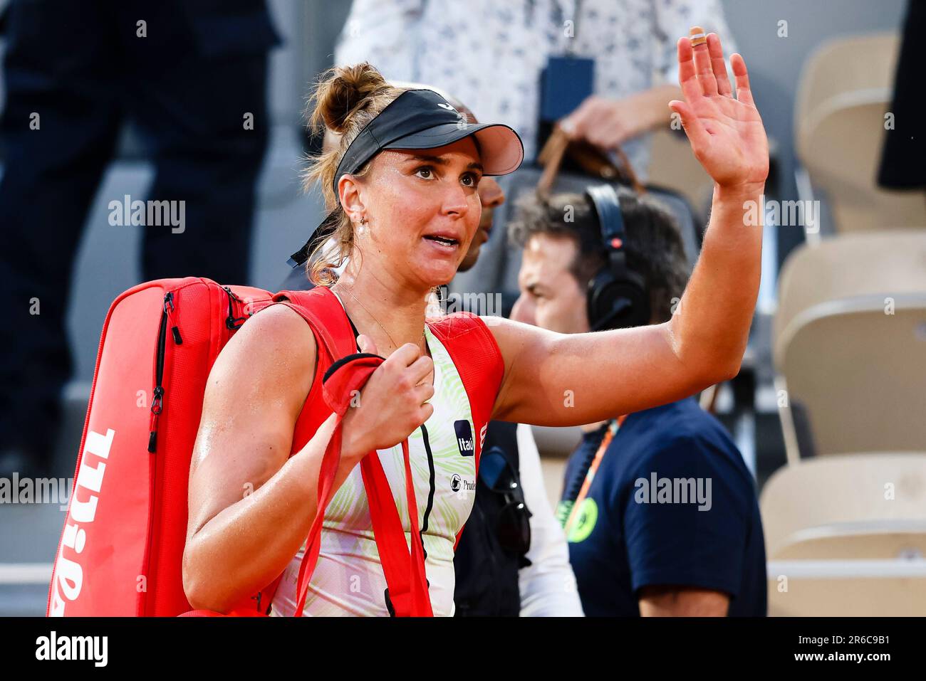 Parigi, Francia. 8th giugno, 2023. Tennista Beatriz Haddad Maia (Brasile) al torneo di tennis French Open Grand Slam del 2023 a Roland Garros, Parigi, Francia. Frank Molter/Alamy Live notizie Foto Stock