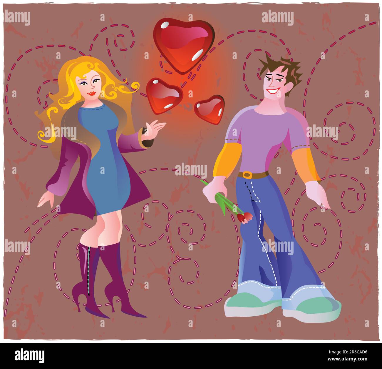 la prima carta d'amore Illustrazione Vettoriale la prima carta d'amore Illustrazione Vettoriale