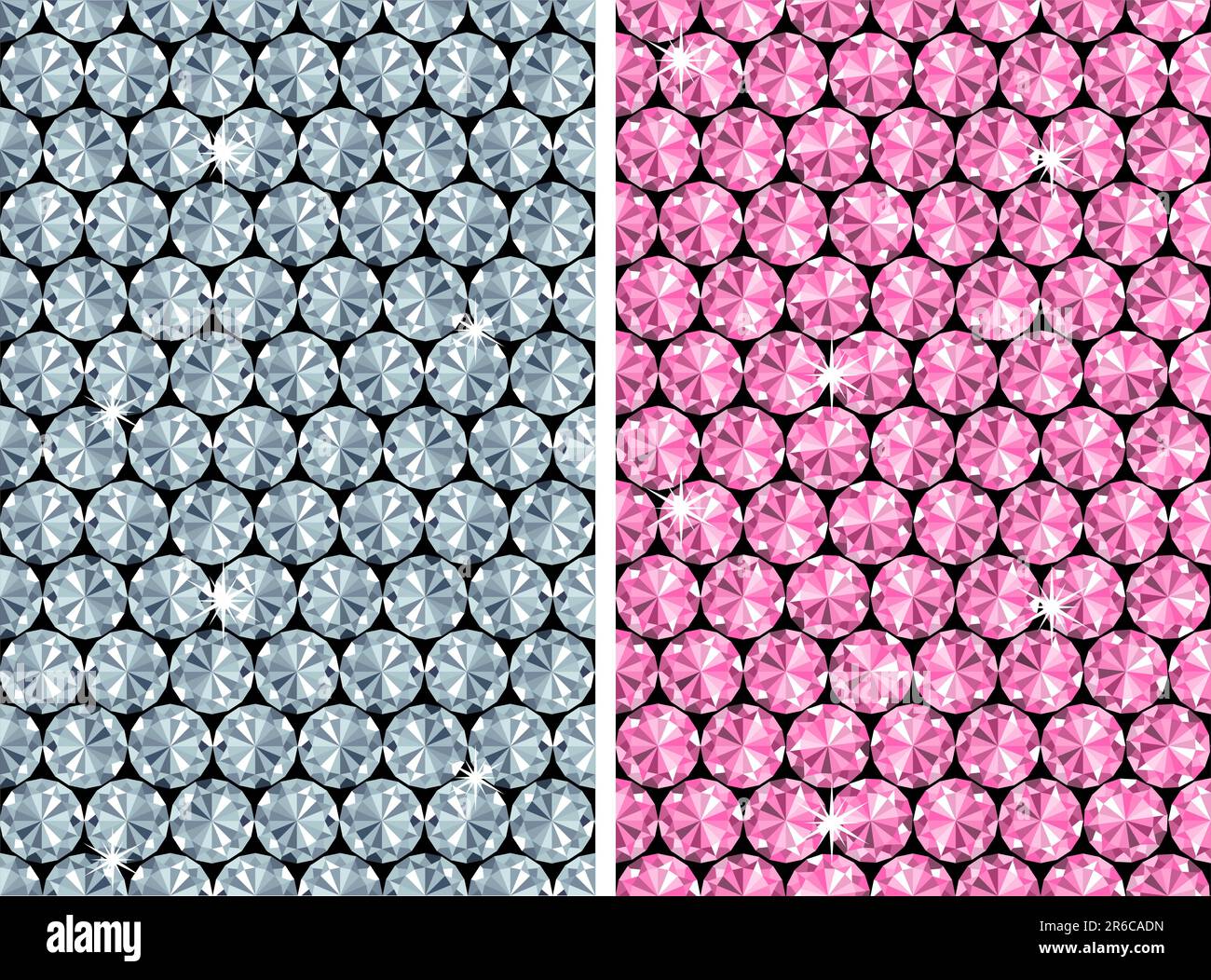 motivo senza cuciture diamantato / vettoriale / 2 varianti di colore Illustrazione Vettoriale