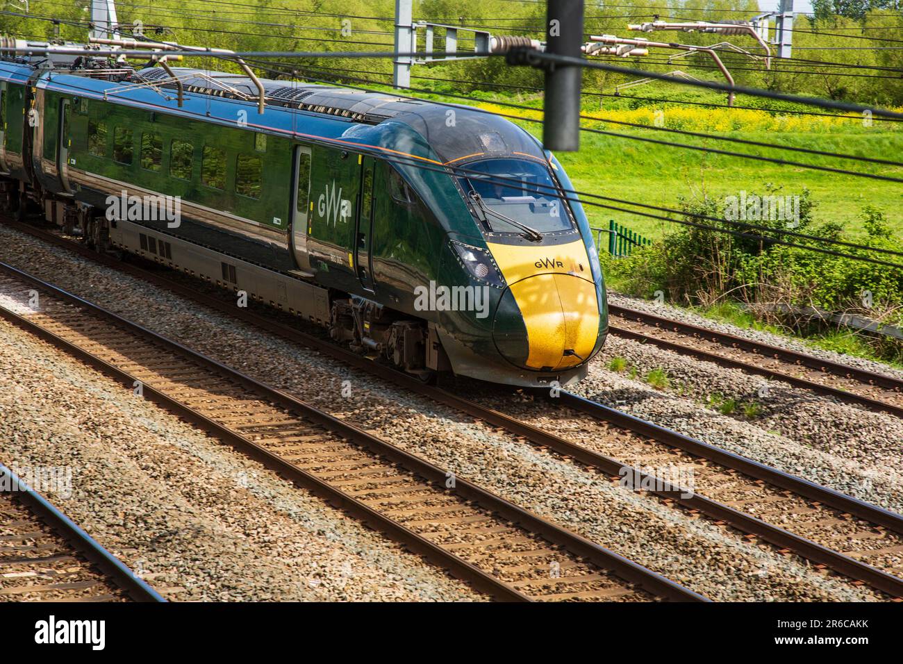 Great Western Class 802 passando attraverso Magor, Galles del Sud Foto Stock