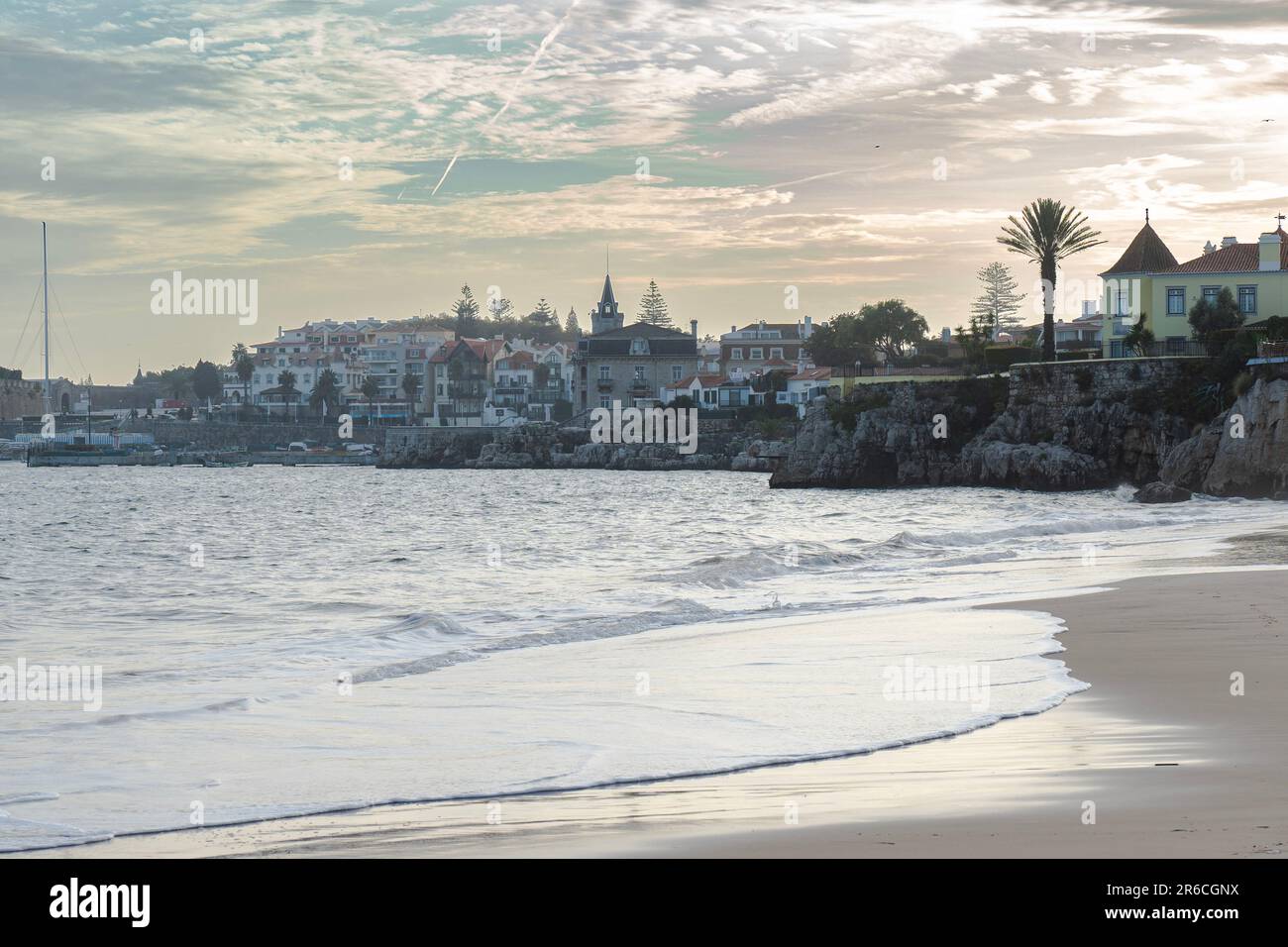 L'Albatroz Hotel sulla costa di Cascais, Portogallo, con una bella vista Foto Stock