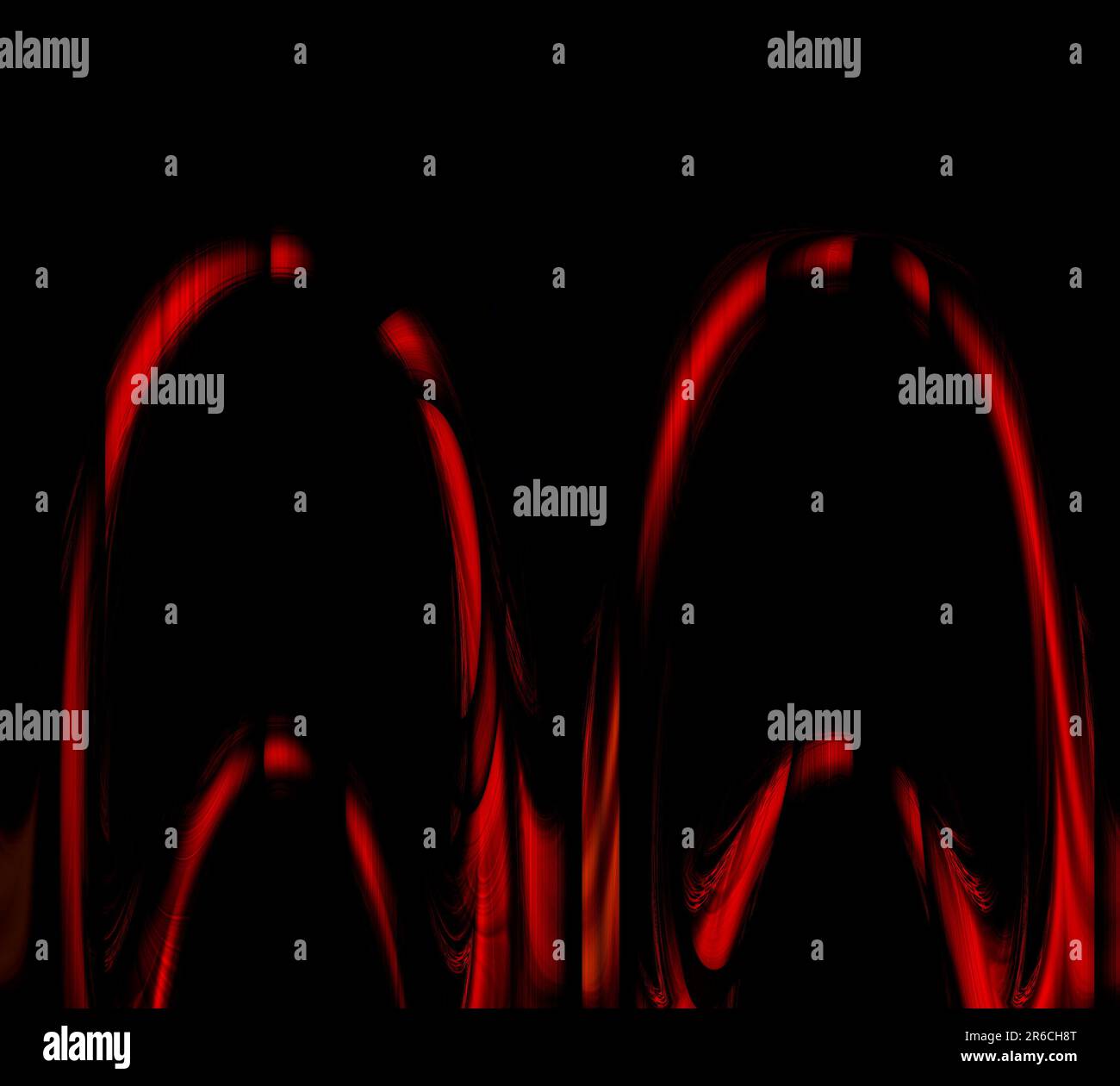 Disegno geometrico colorato con pavone astratto, motivo a righe ondulate colorate per tessuti e design, illustrazione frattale astratta per design creativo Foto Stock