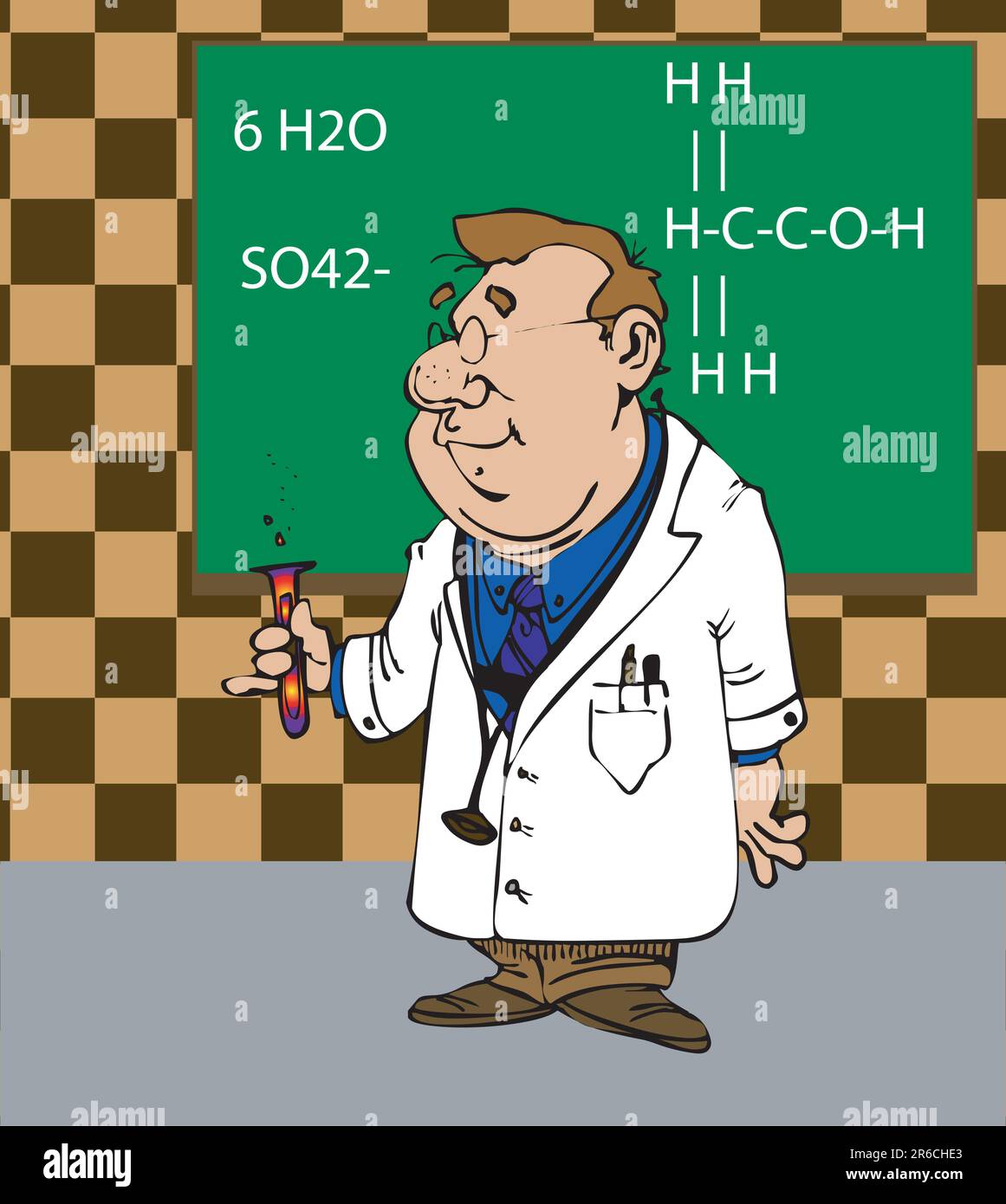 The Toonimal Scientist - Illustration Vector Art Illustrazione Vettoriale