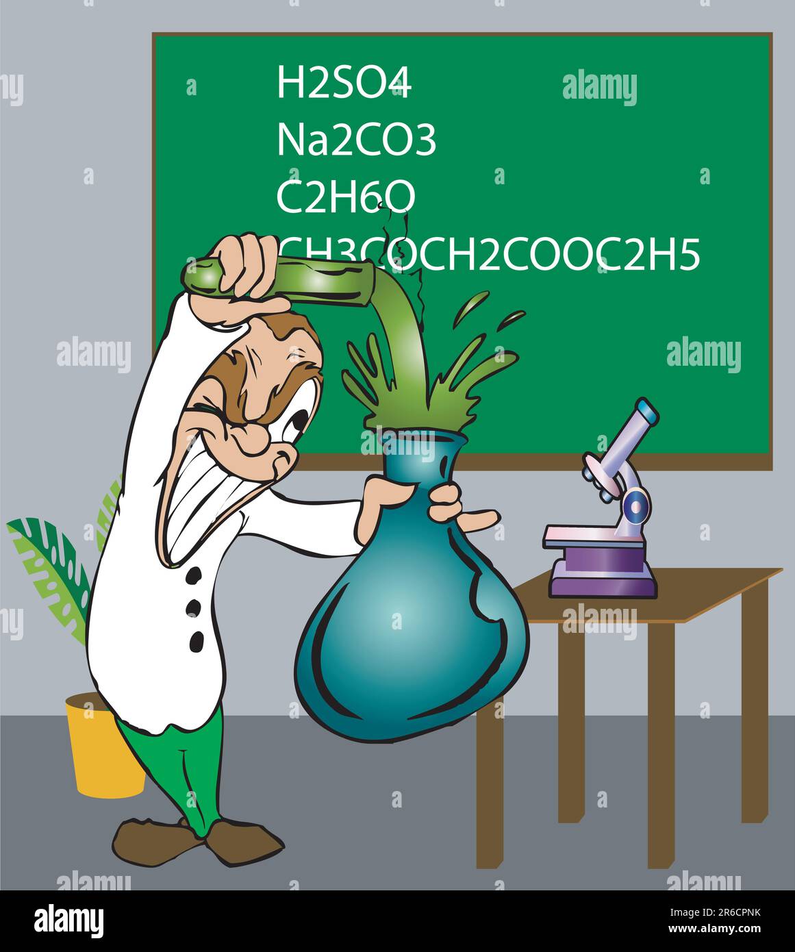 The Toonimal Scientist - Illustration Vector Art Illustrazione Vettoriale