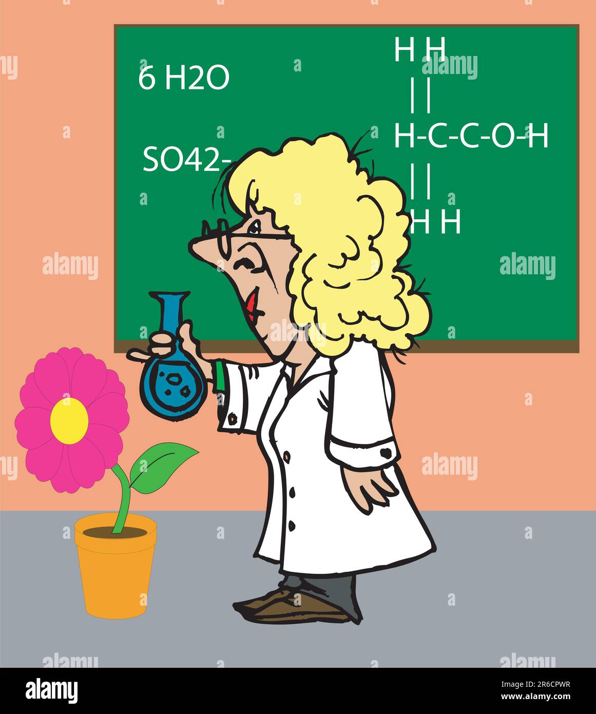 The Toonimal Scientist - Illustration Vector Art Illustrazione Vettoriale