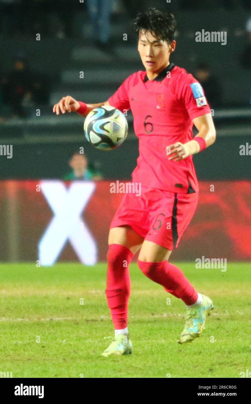 La Plata, Argentina. 8th giugno, 2023. Hyun-Bin Park della Corea del Sud durante la semifinale della Coppa del mondo FIFA U20 allo stadio Diego Maradona ( Credit: Néstor J. Beremblum/Alamy Live News Foto Stock