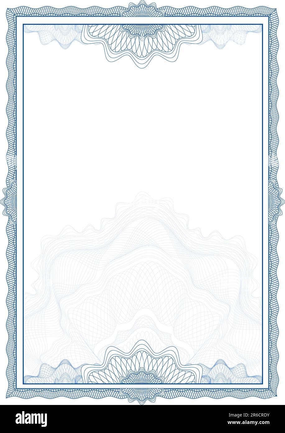 Confine classico guilloche per diploma o certificato / vettore Illustrazione Vettoriale
