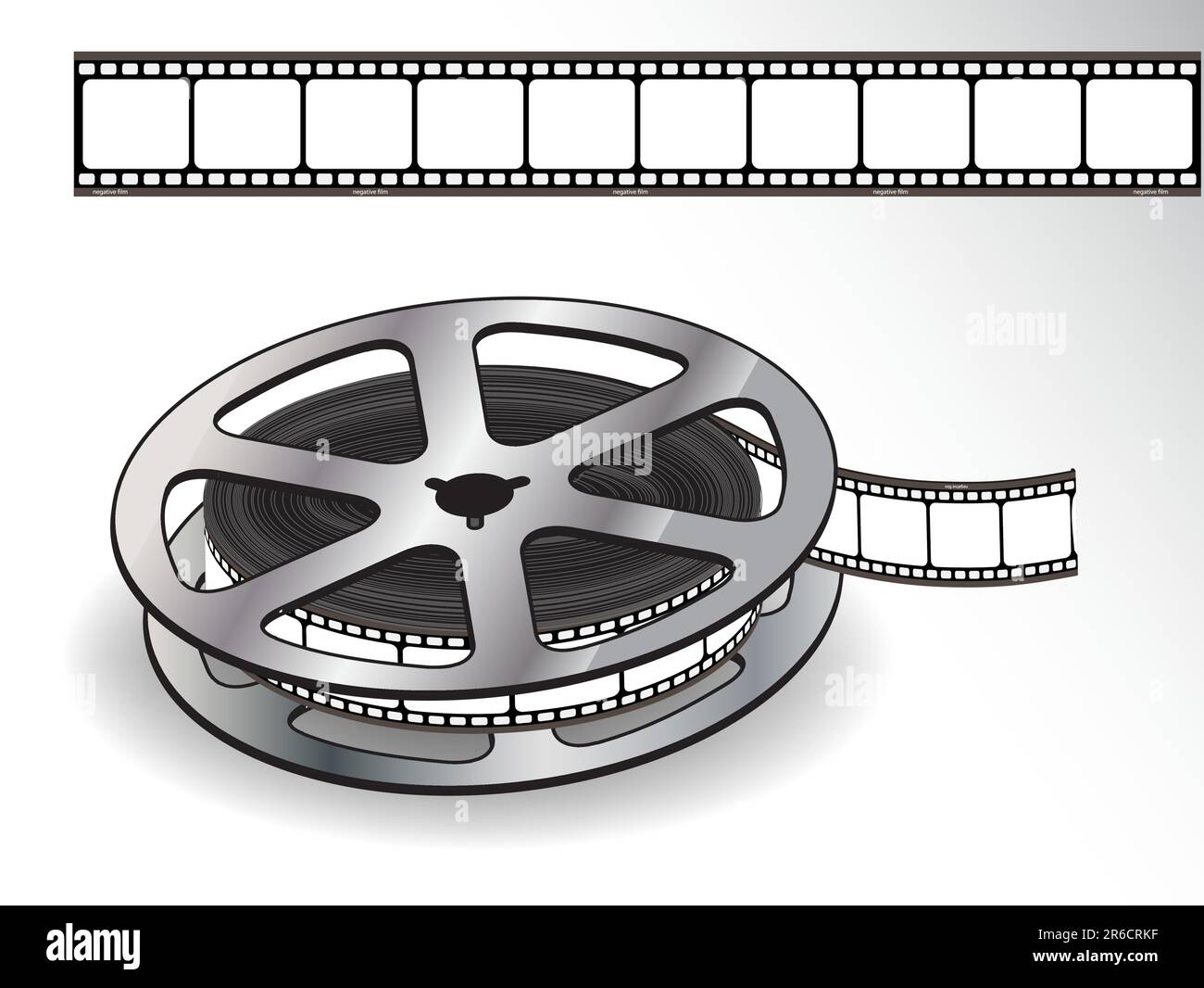 Una bobina di pellicola cinematografica da 35 mm su sfondo bianco. Vettore  Immagine e Vettoriale - Alamy