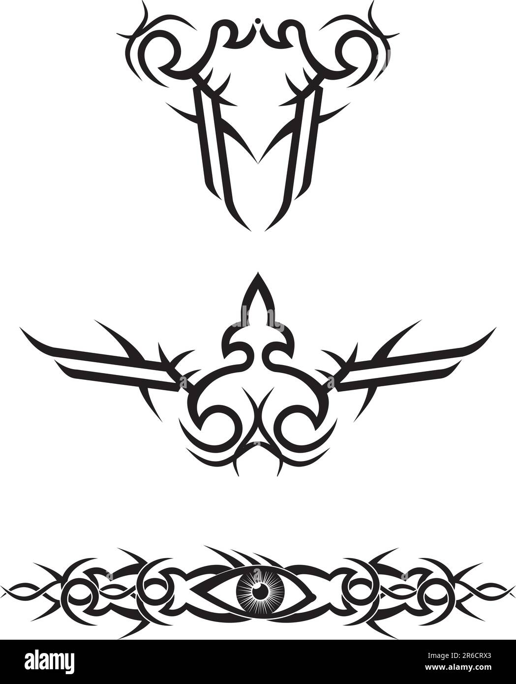 disegni di tatuaggi tribali / illustrazione vettoriale Illustrazione Vettoriale