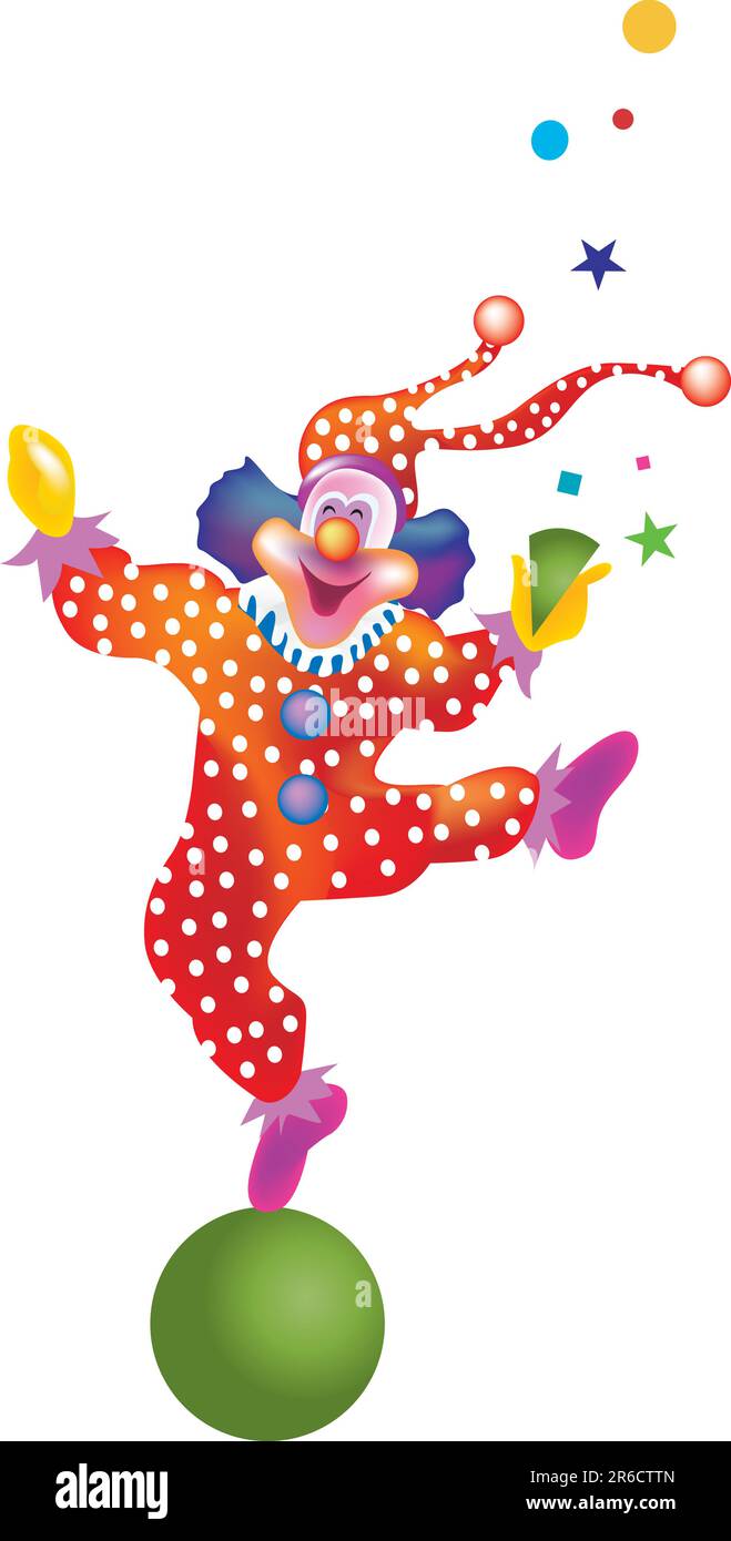 un'illustrazione, vettore per clown show Illustrazione Vettoriale