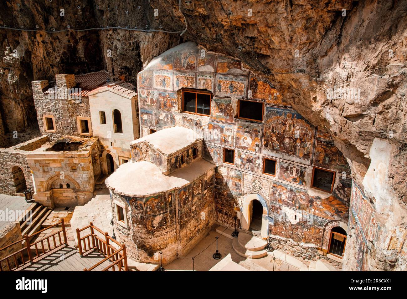 Affreschi all'aperto presso il monastero di Sumela, Maka/Trabzon, Türkiye (Turchia) Foto Stock