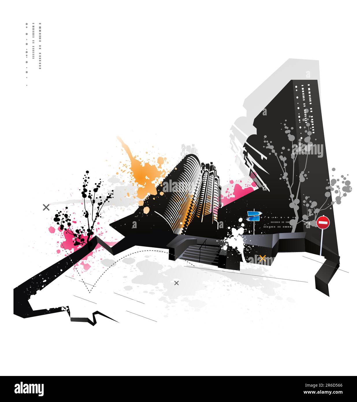 Moderno design urbano grunge Illustrazione Vettoriale