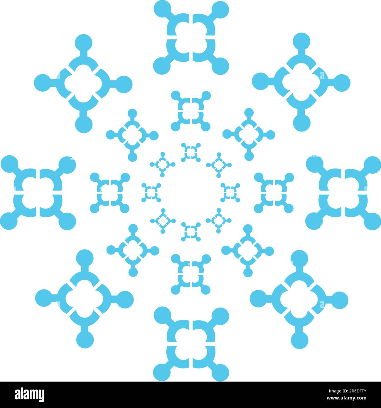 design vettoriale simmetrico blu Illustrazione Vettoriale