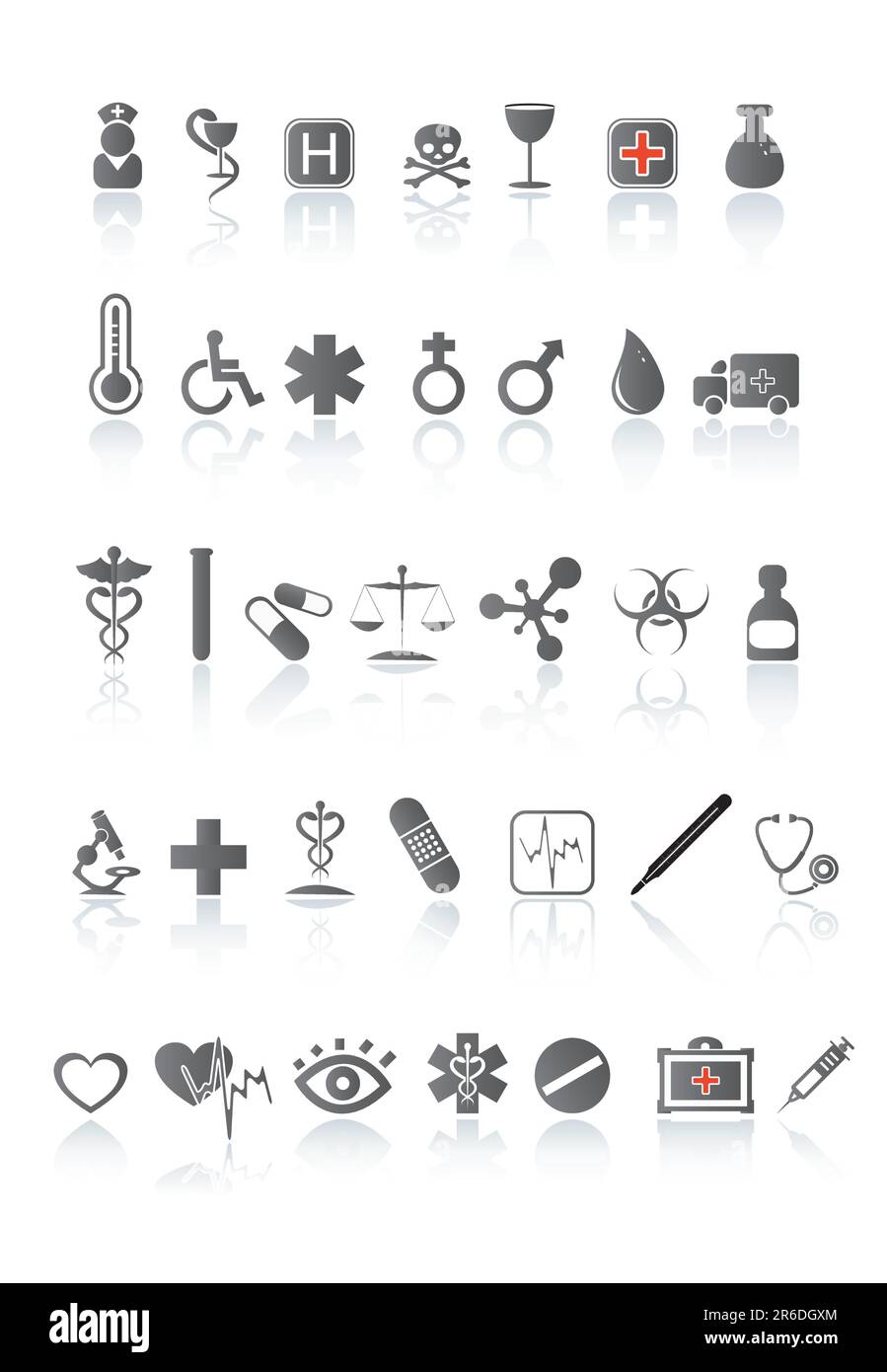 set di icone mediche. Illustrazione vettoriale Illustrazione Vettoriale