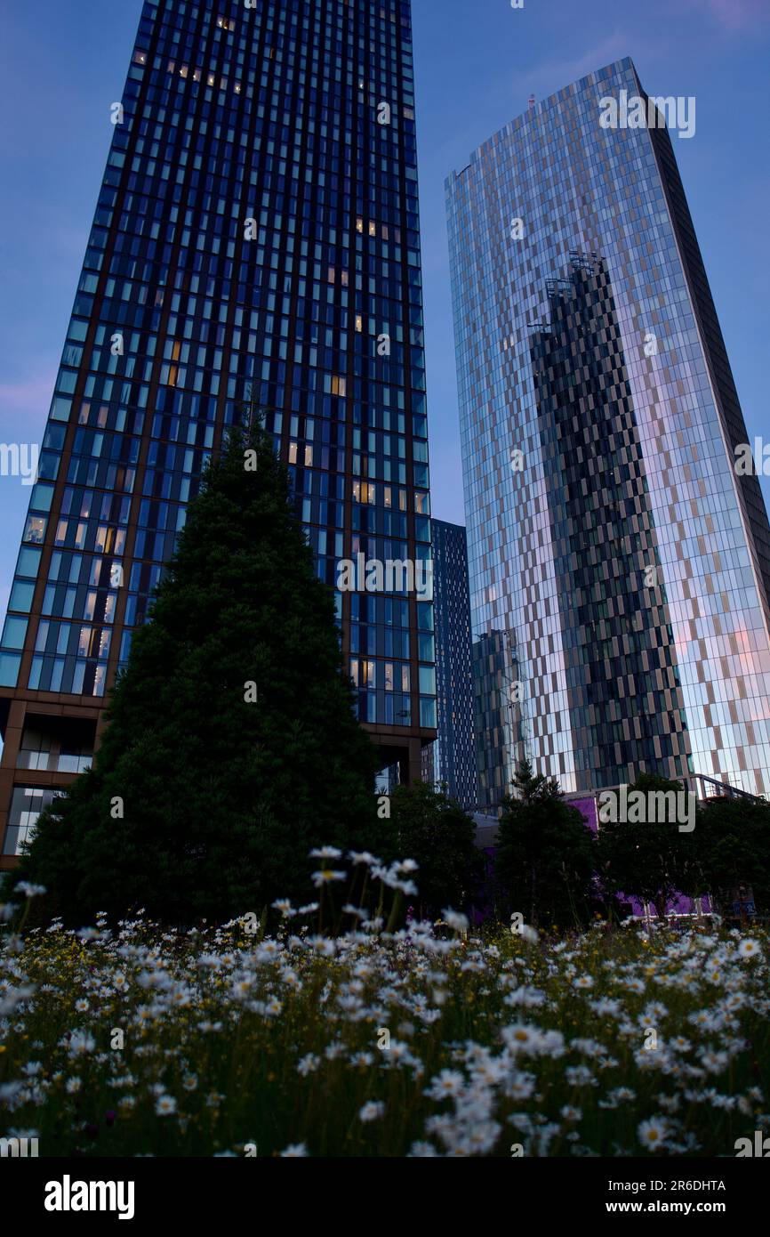 Manchester in prima serata Foto Stock