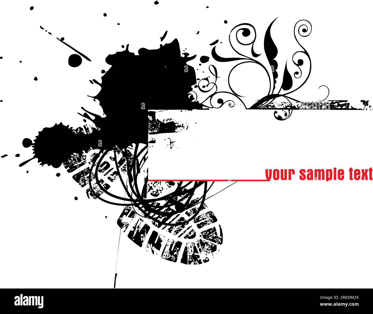 Gli spruzzi di vettore - dimensione e colore può essere cambiato Illustrazione Vettoriale