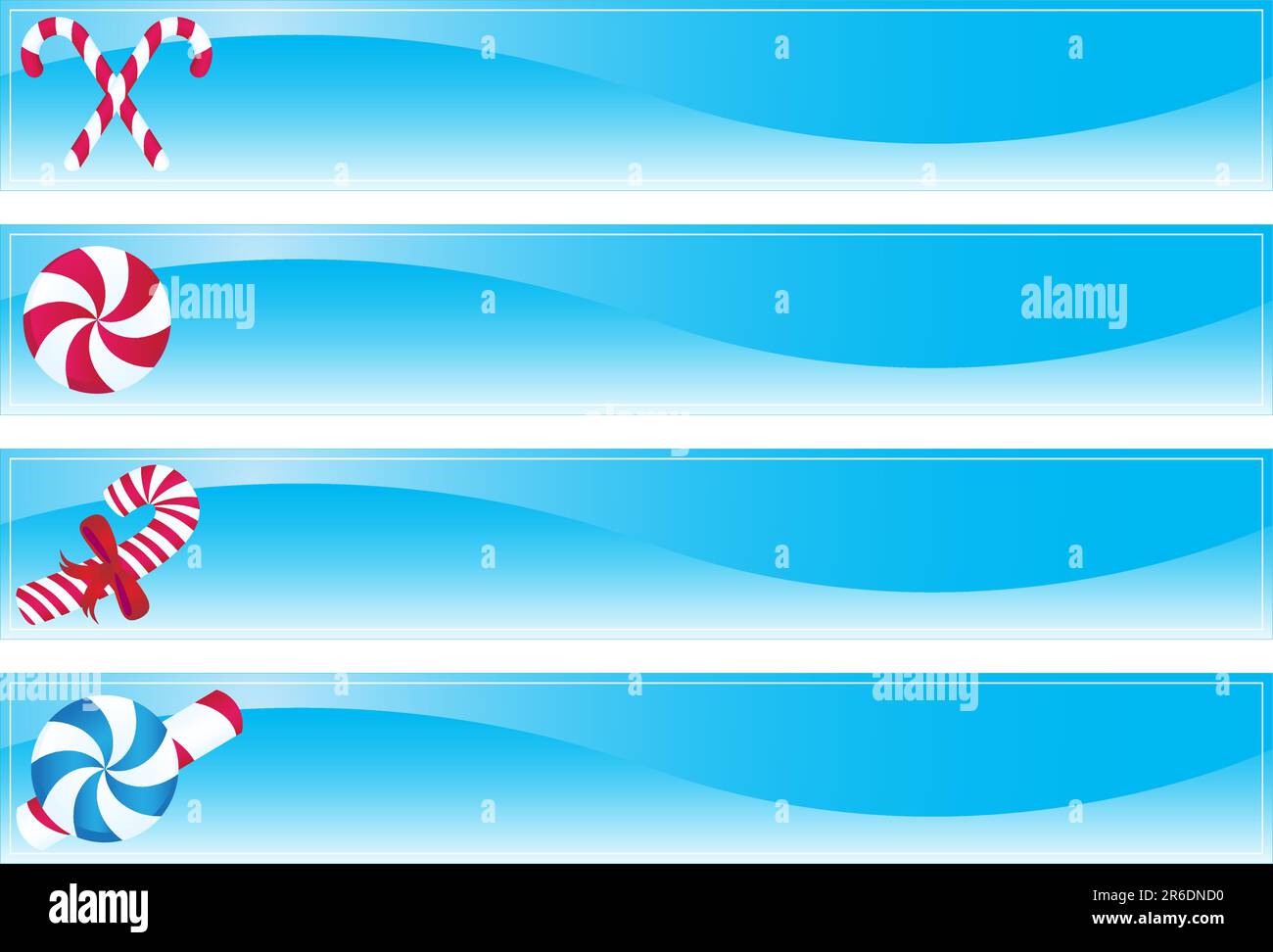 Set di striscioni a tema natalizio con spazio per la copia. Illustrazione Vettoriale