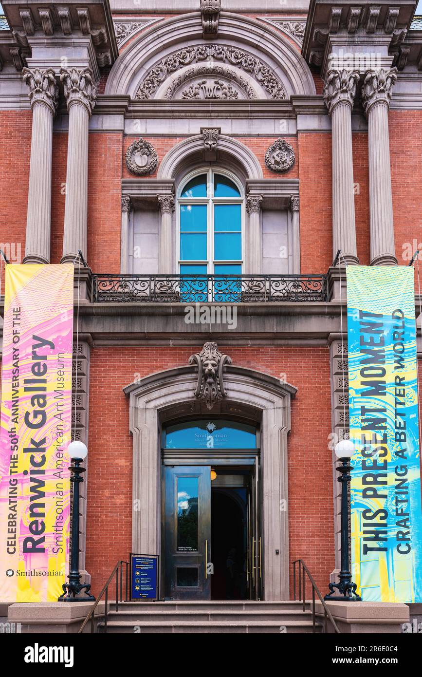 Renwick Gallery a Washington, D.C., USA. Filiale dello Smithsonian American Art Museum, che espone artigianato e arti decorative americane Foto Stock