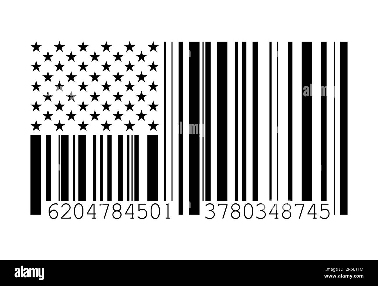 Illustrazione del vettore del flag americano del codice a barre Illustrazione Vettoriale