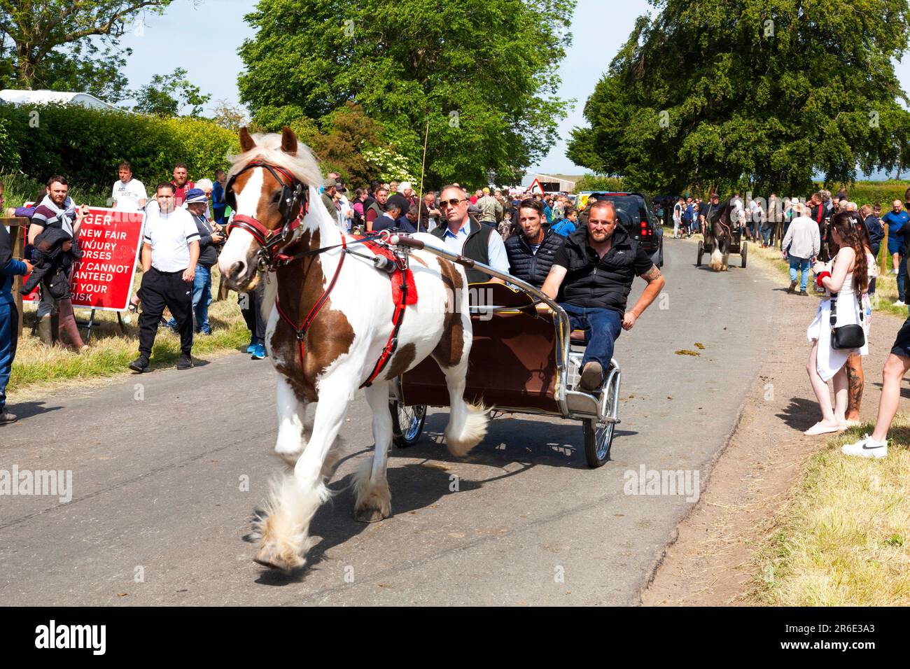 La storica Appleby Horse Fair, Appleby-in-Westmorland, Cumbria, Inghilterra, Regno Unito Foto Stock