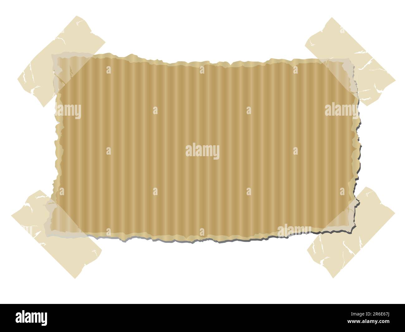 Cartone strappato con nastro adesivo. Controlla il mio portfolio per ulteriori informazioni sulla cancelleria. Illustrazione Vettoriale