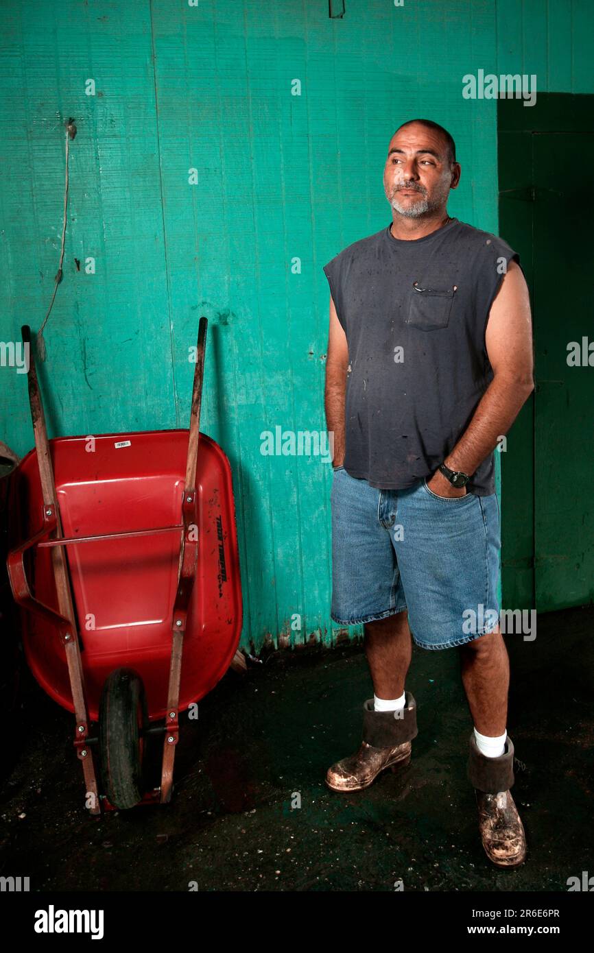 I pescatori della Louisiana colpiti da Deepwater Horizon Oil Spill Foto Stock