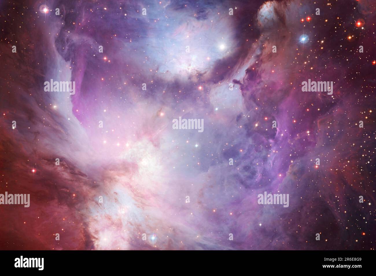 Spazio esterno art. Starfield. Nebulose impressionanti. Elementi di questa immagine forniti dalla NASA Foto Stock
