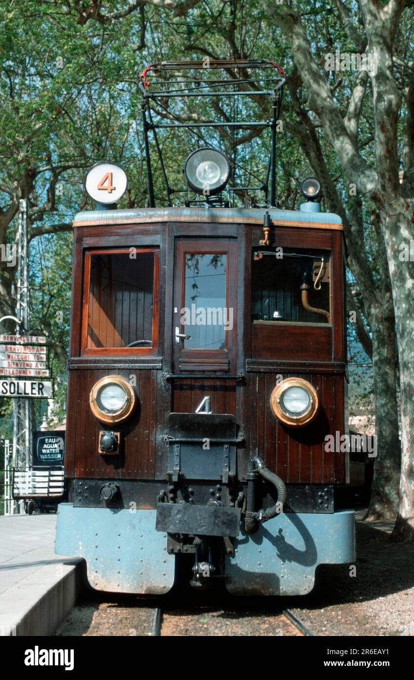 1912 Red Lightning Railway, Soller, Maiorca, Isole Baleari, Spagna Foto Stock