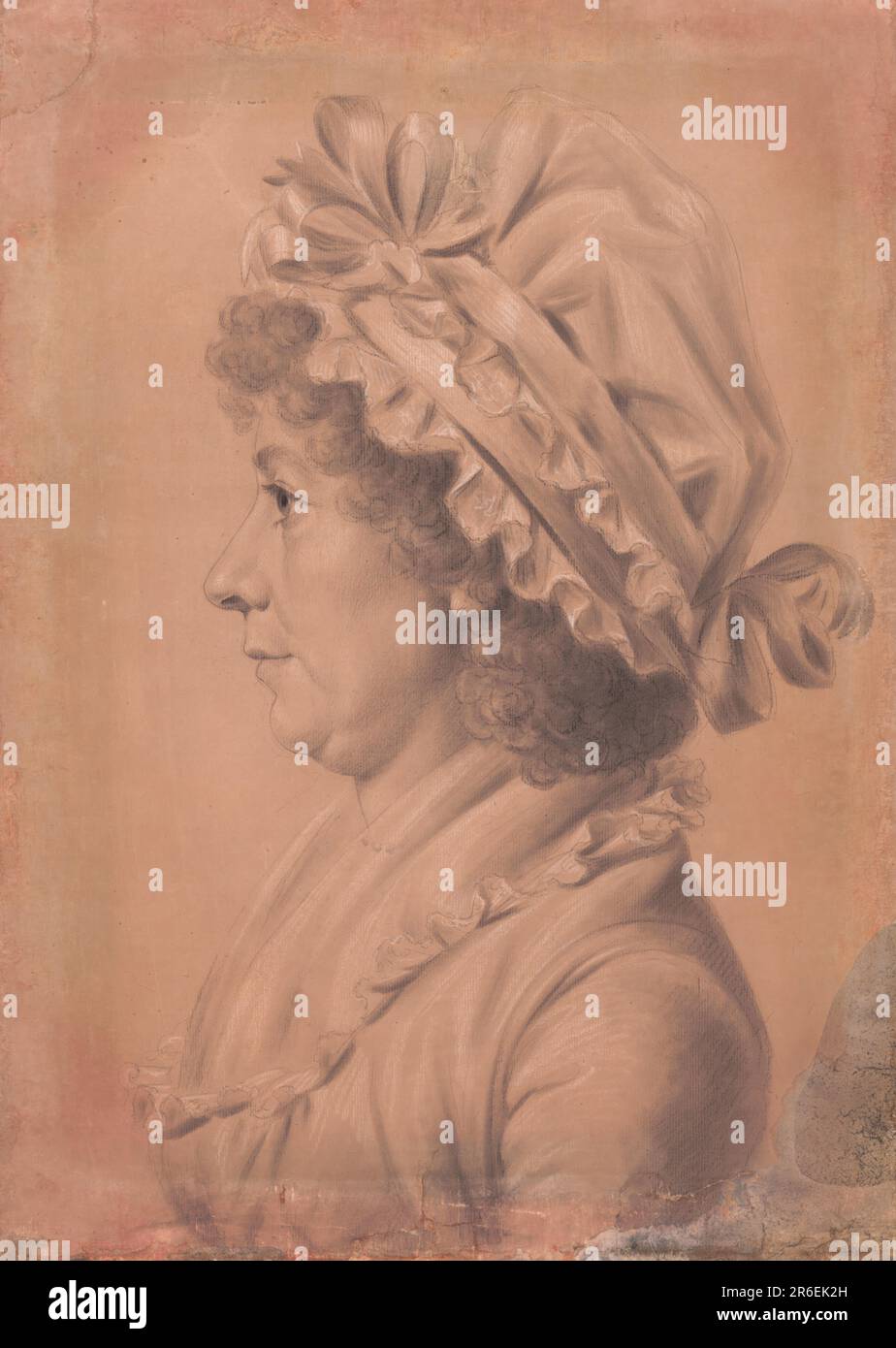 Ann Pine Decatur. Gesso bianco e nero su carta rosa. Data: c. 1798-1803. MUSEO: GALLERIA NAZIONALE DI RITRATTO. Foto Stock