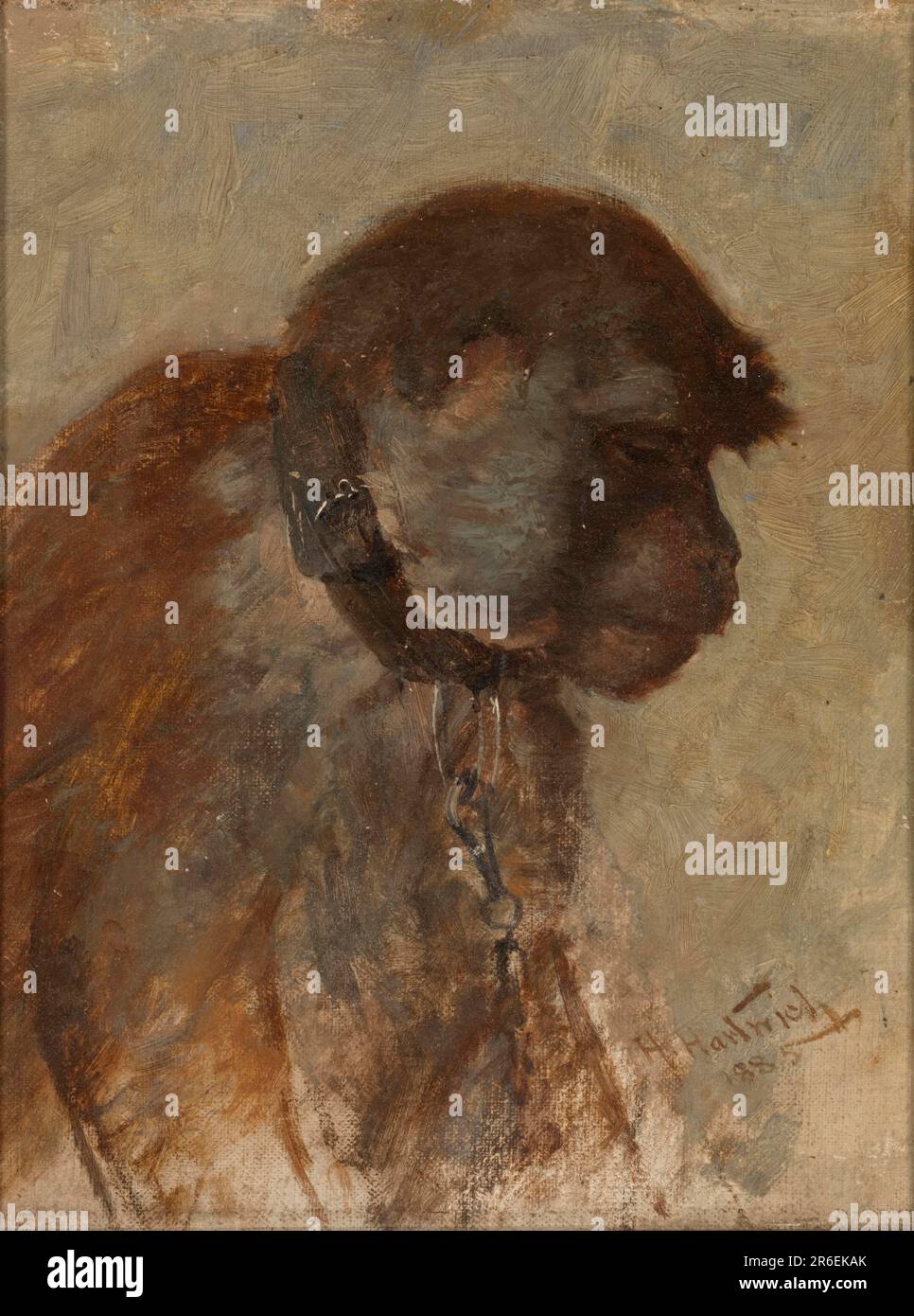 Meditazione. olio su tela. Data: 1885. Museo: Smithsonian American Art Museum. Foto Stock