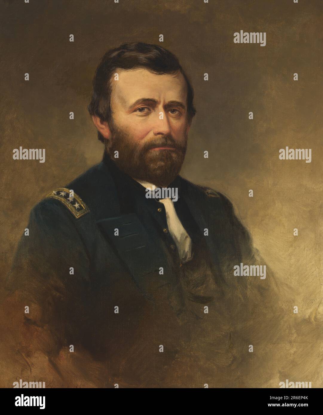 Ulysses S. Grant. Data: 1869. Olio su tela montato su Masonite. MUSEO: GALLERIA NAZIONALE DI RITRATTO. Ulysses Simpson Grant. Foto Stock