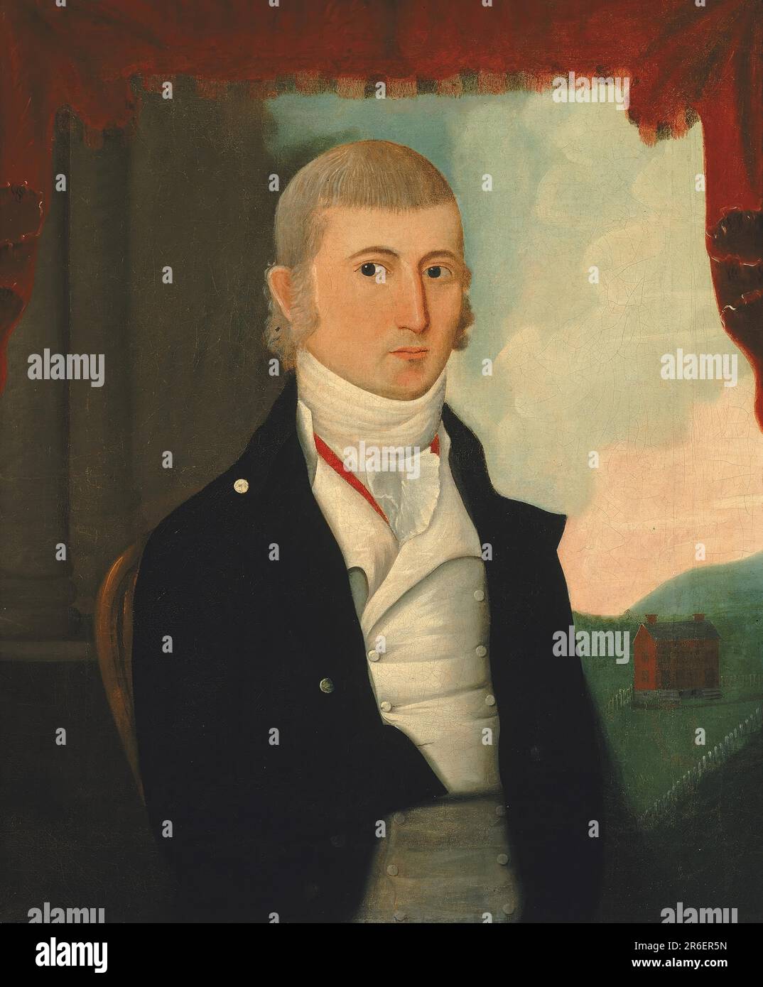 Capitano Charles McKnight. olio su tela. Data: 1800. Museo: Smithsonian American Art Museum. Foto Stock