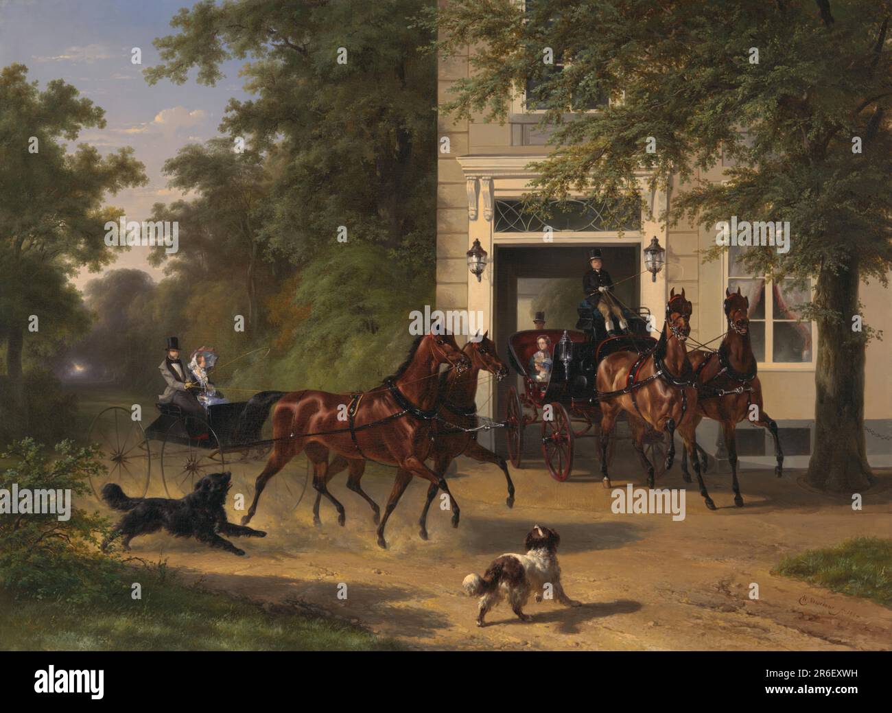 Agosto Belmont e Isabel Perry. Data: 1854. olio su tela. MUSEO: GALLERIA NAZIONALE DI RITRATTO. CAROLINE SLIDELL PERRY BELMONT. Foto Stock