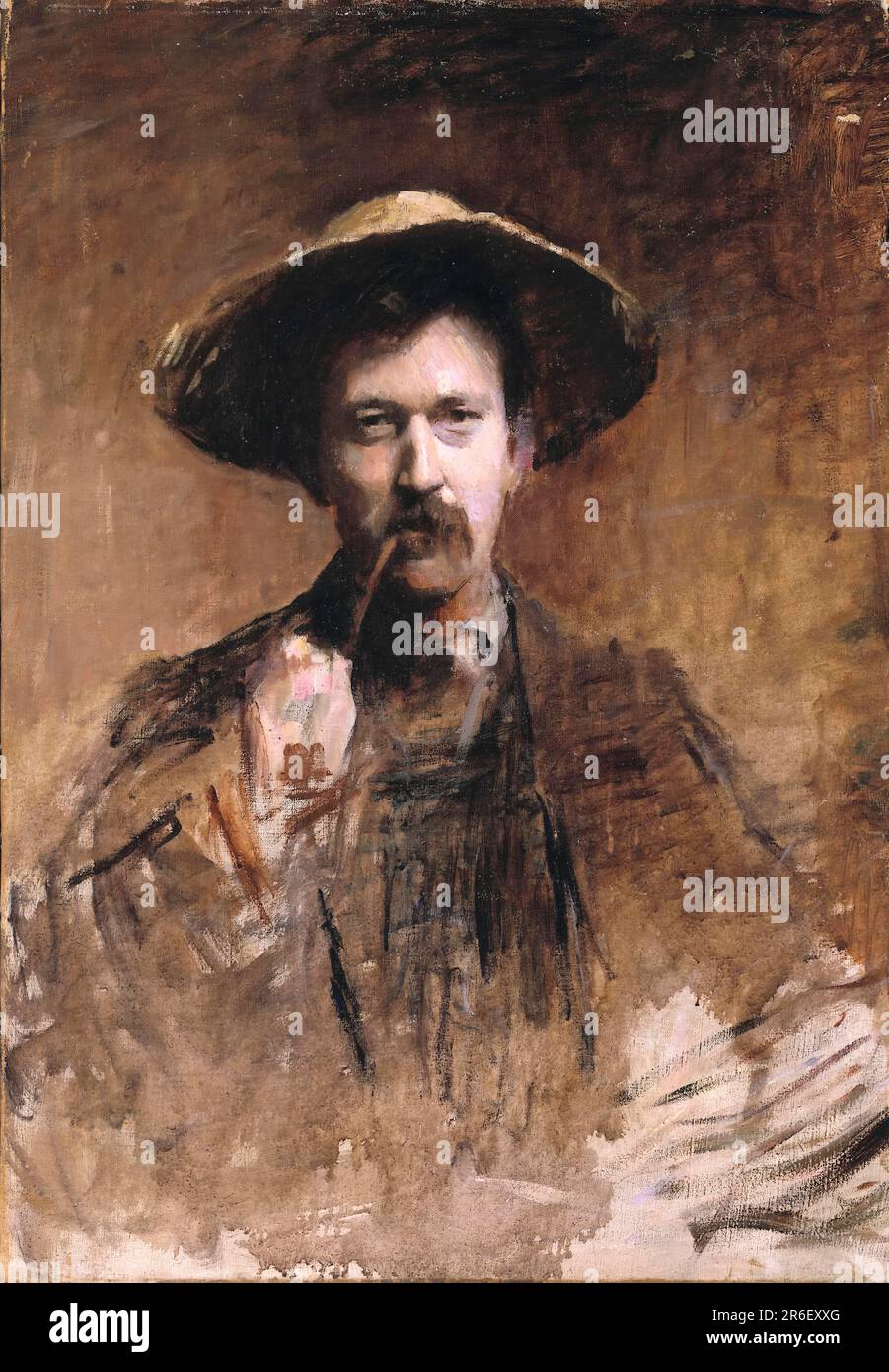 Portrait du peintre par lui-meme. Data: N.d. olio su tela. Museo: Smithsonian American Art Museum. Frank Edwin Scott. Foto Stock