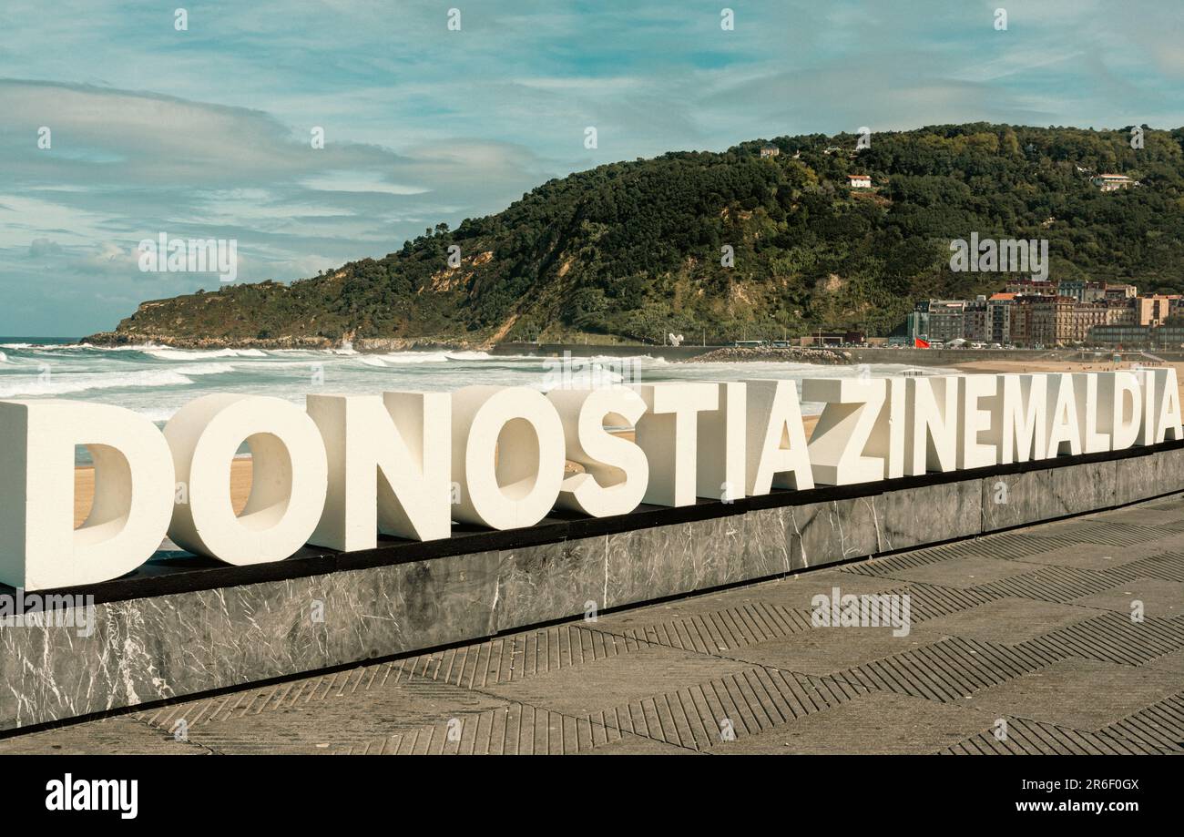 San Sebastián International Film Festival (Spagna), conosciuto anche come Donostia Zinemaldia (lingua basca), uno dei più importanti in Spagna ed Europa. Foto Stock