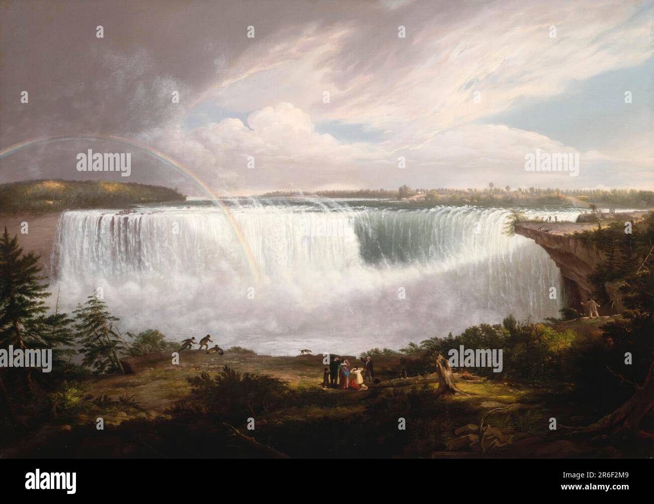 La Grande cascata a ferro di cavallo, Niagara. olio su tela. Data: 1820. Museo: Smithsonian American Art Museum. Foto Stock