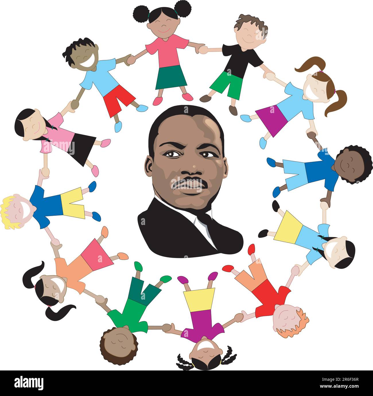 Il vettore Dr Martin Luther King Jr. sogno si è avverato. Illustrazione Vettoriale