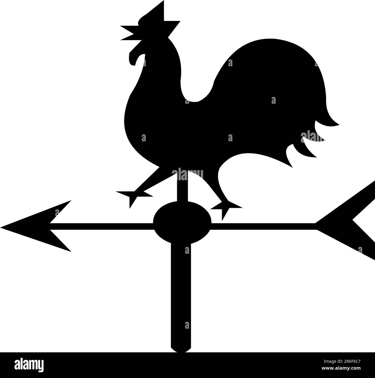 Modello vettoriale di Weathercock, su sfondo bianco Illustrazione Vettoriale