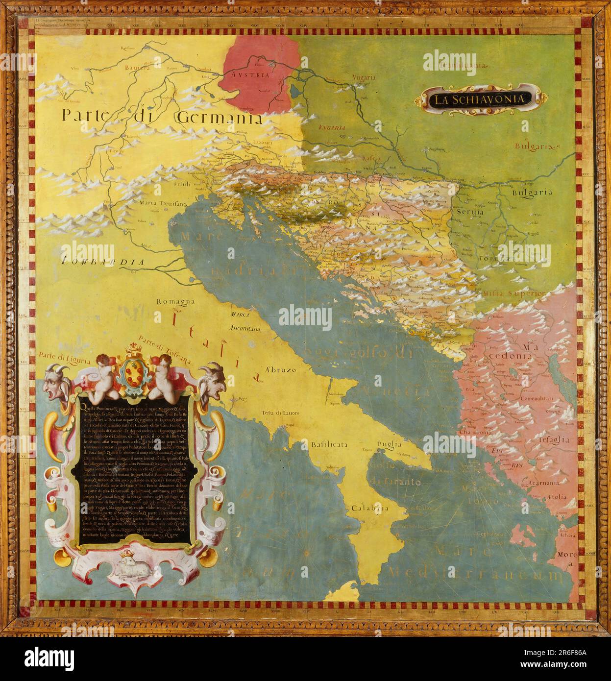 Slovenia carta del mondo Antico Hall of Geographical Maps , Firenze Palazzo Vecchio, 1500 Foto Stock