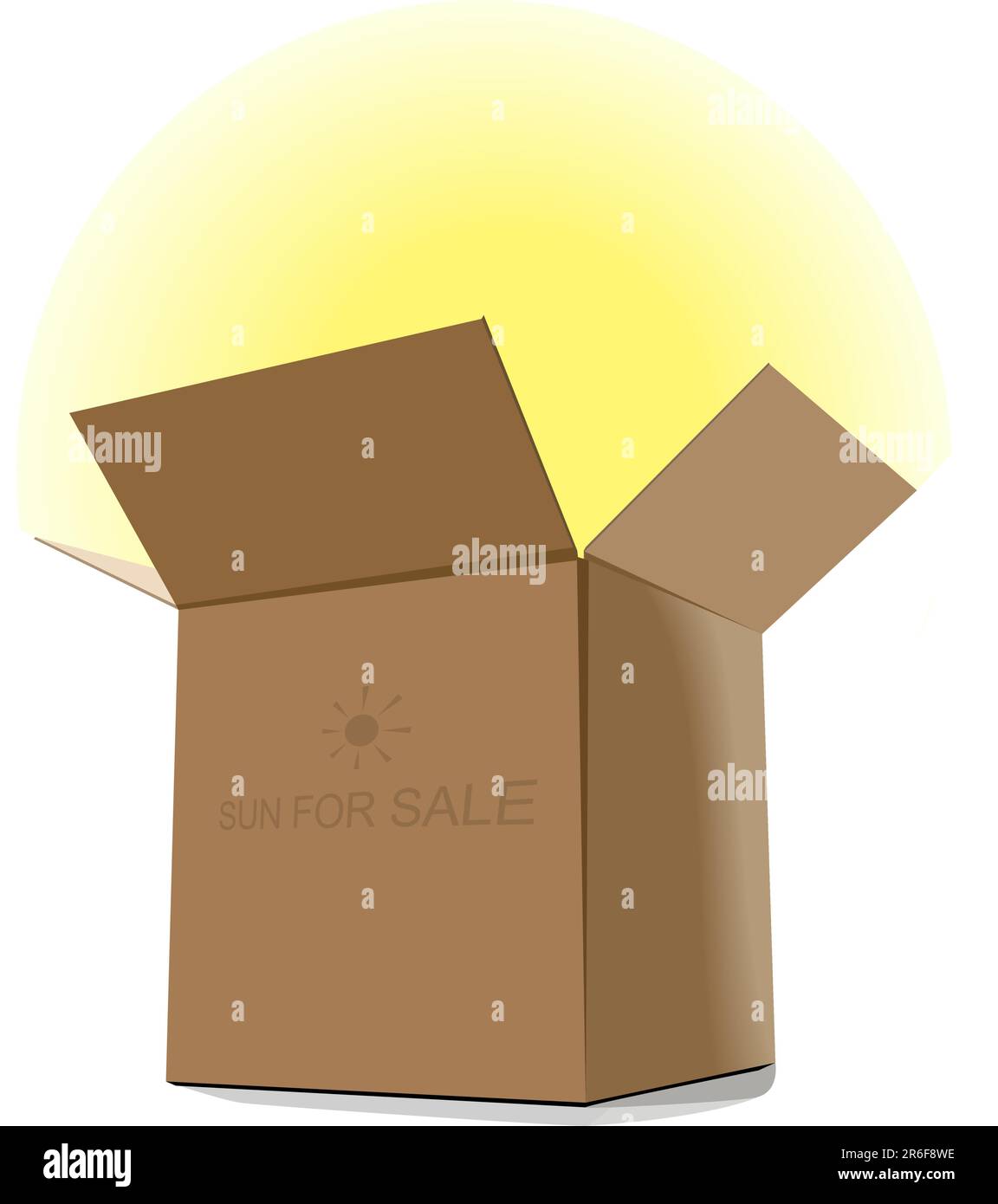 Dono. Sun in vendita. Vettore. Illustrazione Vettoriale