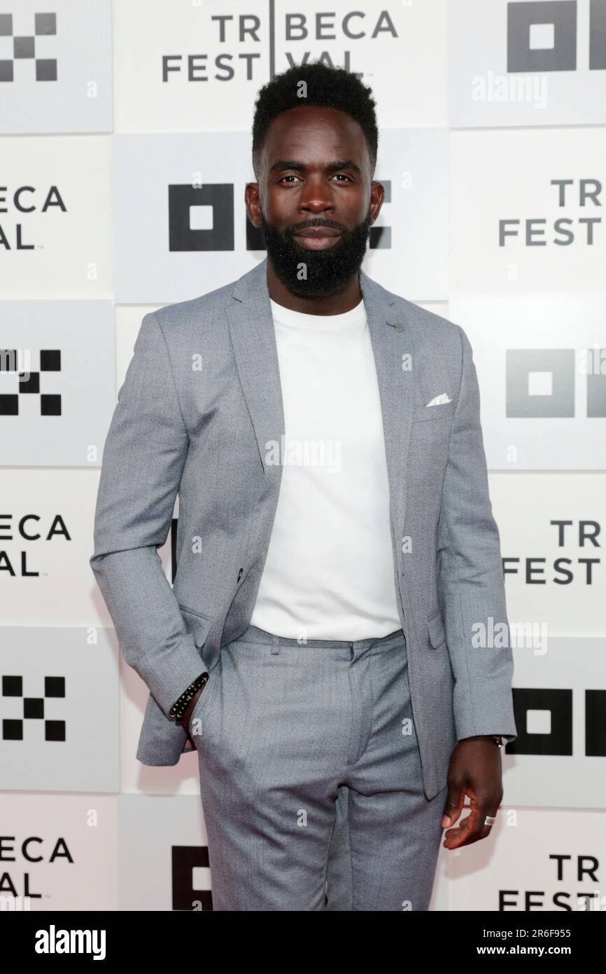 New York City. 7th giugno, 2023. The OKX Theater al BMCC, New York, USA, 07 giugno 2023 - Jimmy Akingbola partecipa a Kiss The Future alla Tribeca Film Festival Opening Night (documentario) il 7 2023 giugno a New York City. Credit: Giada Papini Rampelotto/EuropaNewswire/dpa/Alamy Live News Foto Stock