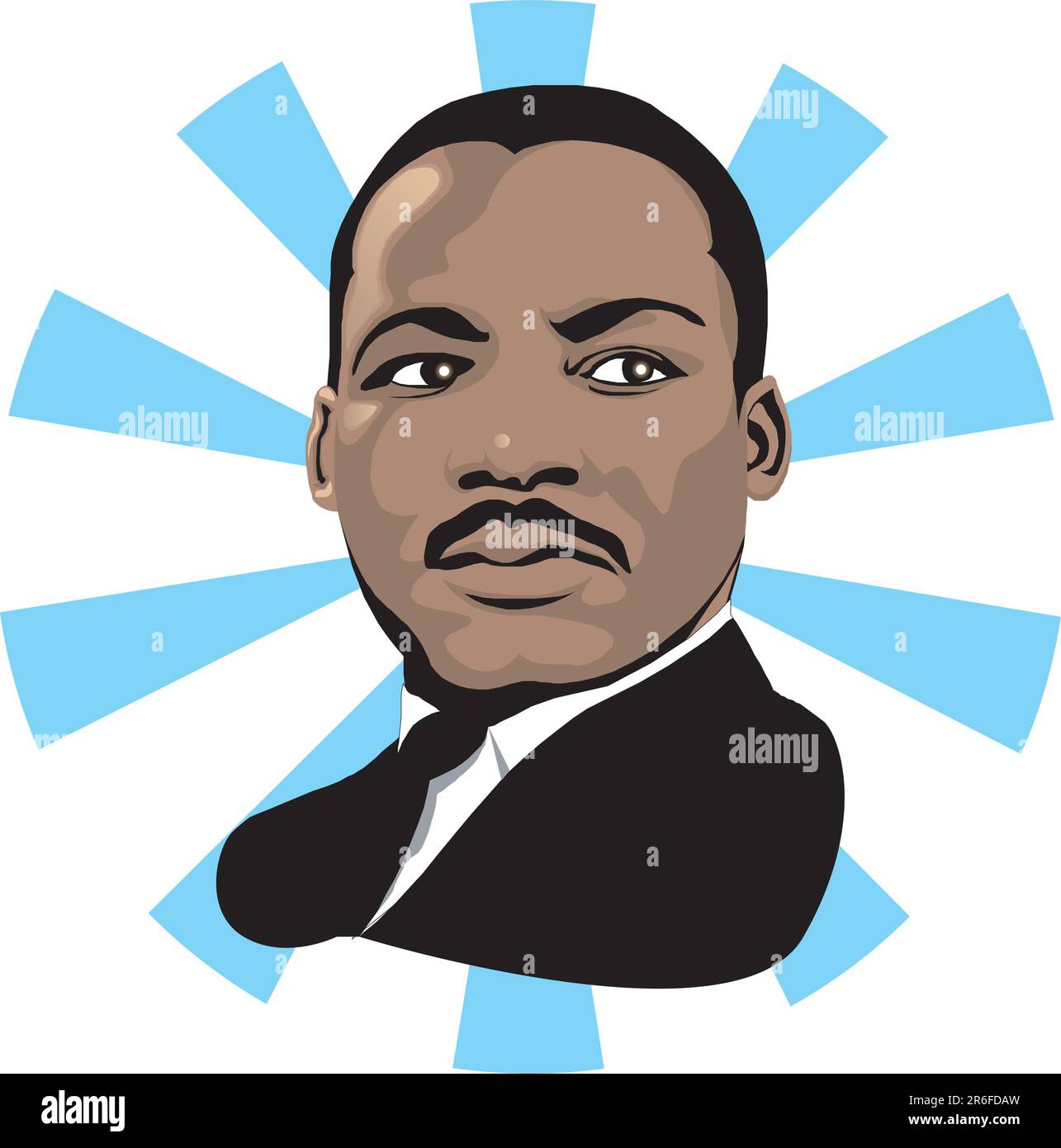 Vettore di Martin Luther King giorno o storia nero al mese. Illustrazione Vettoriale
