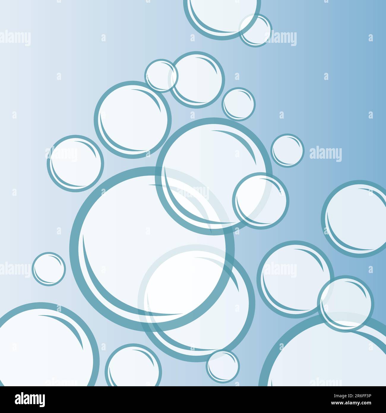illustrazione del vettore di bolle blu Illustrazione Vettoriale