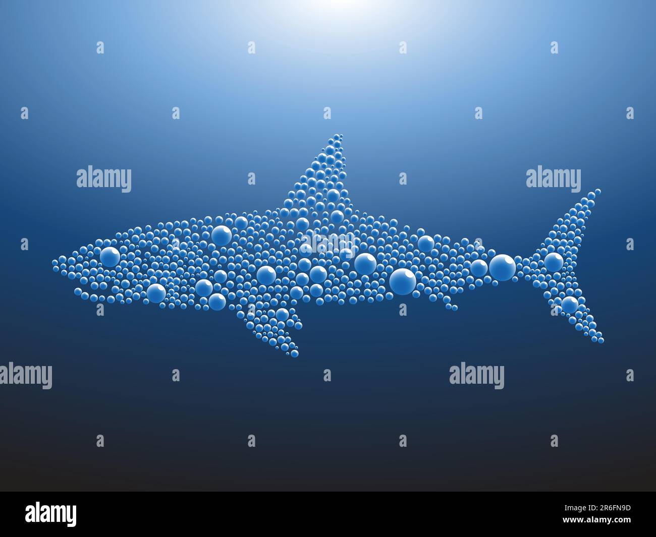 Squalo fatto di bolle, illustrazione vettoriale Illustrazione Vettoriale